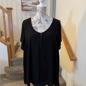 Torrid Black Relaxed Short Sleeve Blouse